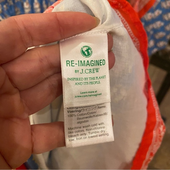 NWT~J. CREW Women V-Neck Cover-Up Dress in Classic Print Tie Waist Dress-Small - Picture 6 of 9